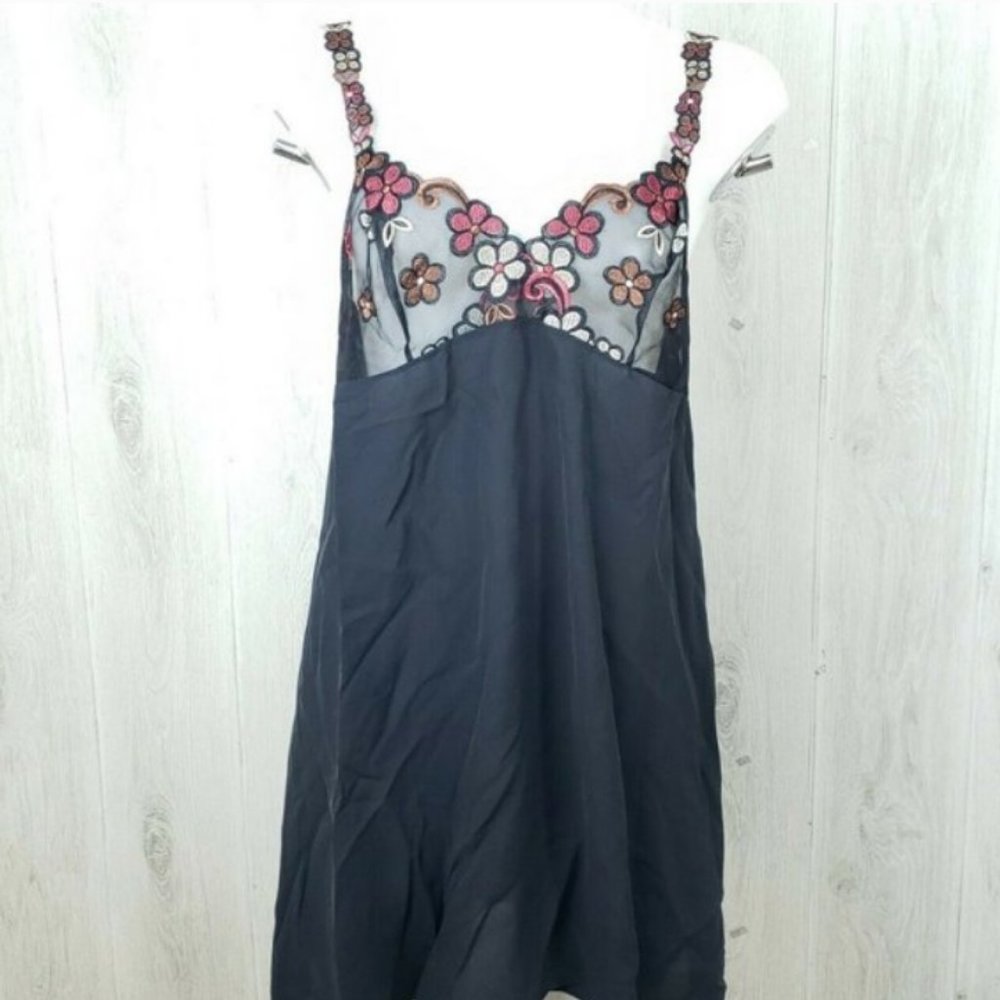 La Perla Malizia 100% Silk Embroidered Lace Slip